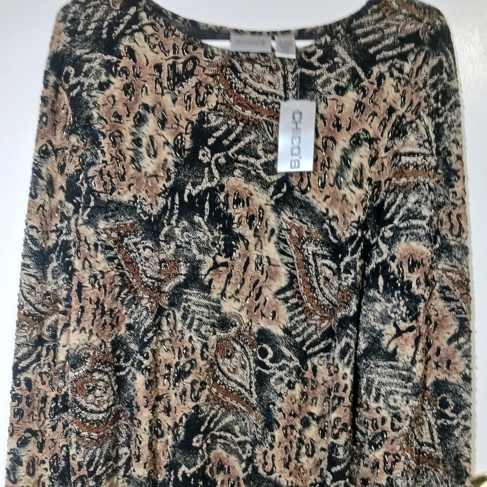 Chicos brand womens print blouse